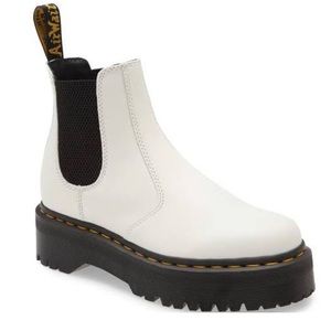 SOLD-Doc Marten 2976 Quad White Smooth ChelseaBoot